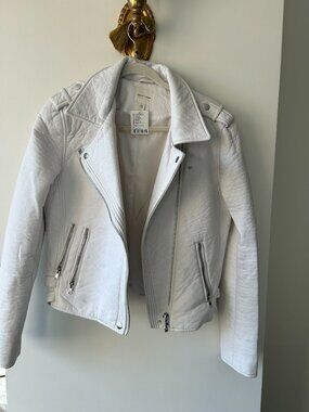 Silence + Noise white leather jacket- NWT